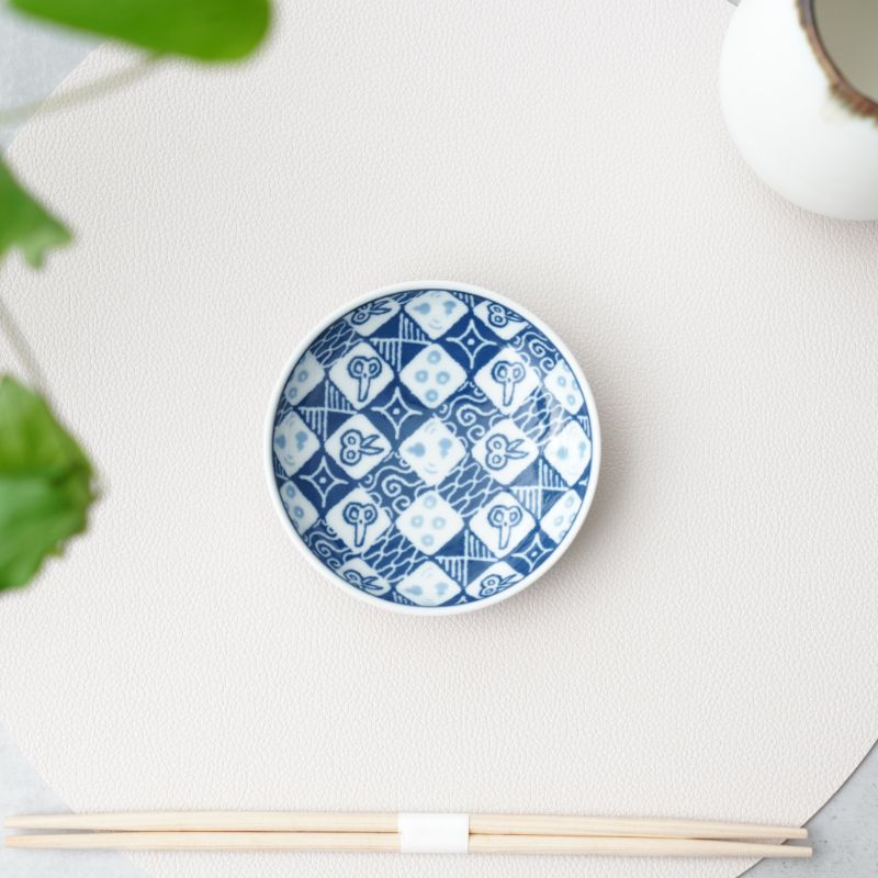 HASAMI 市松 丸皿 小