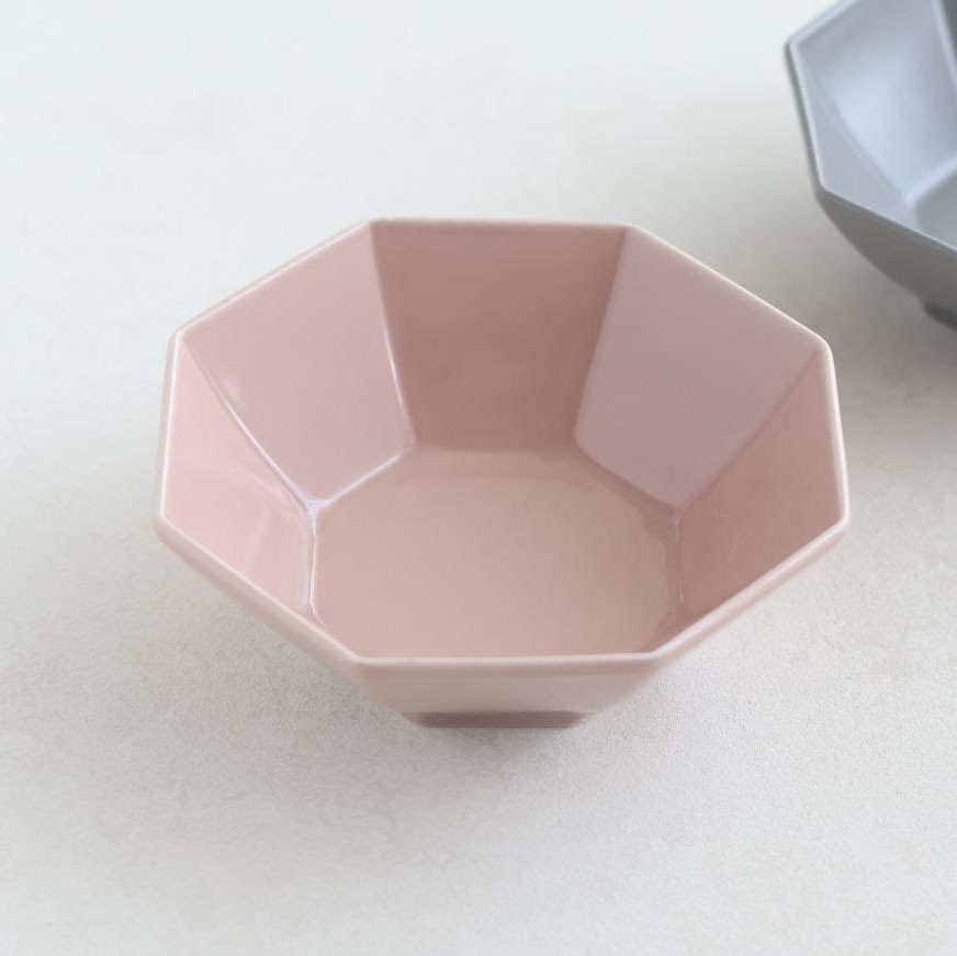 八角小鉢　ピンクベージュ