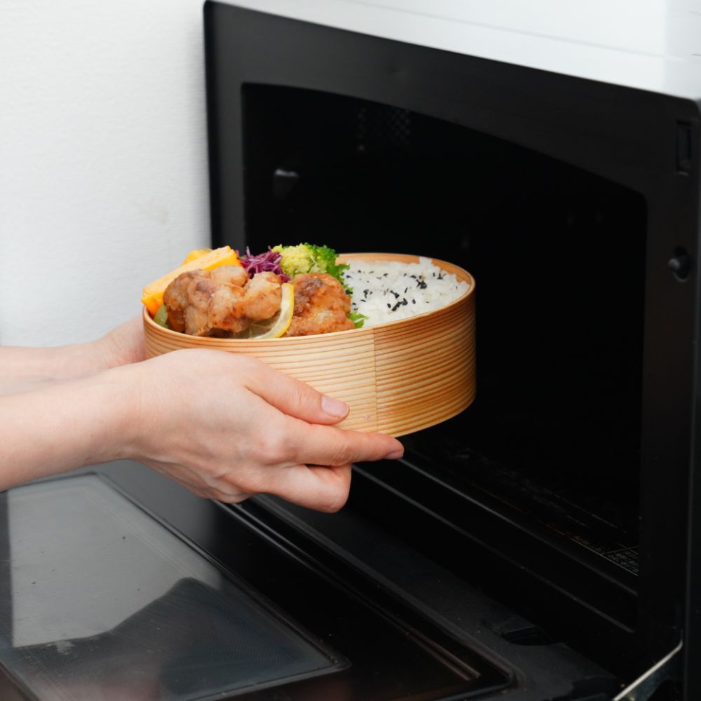 Sサイズ レンジ・食洗機対応 ほんとうに使いやすい曲げわっぱお弁当箱 Sサイズ 【400ml】【山中塗り】【天然木】