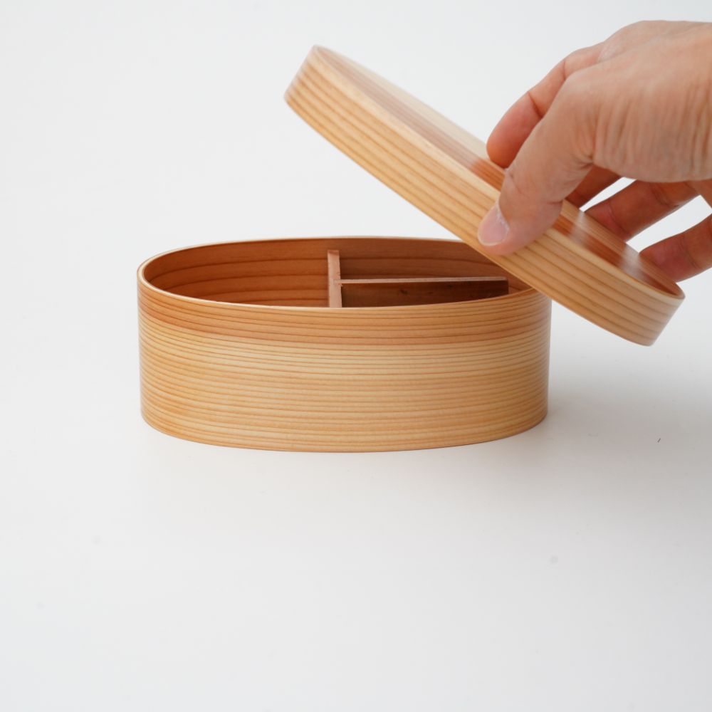 Sサイズ レンジ・食洗機対応 ほんとうに使いやすい曲げわっぱお弁当箱 Sサイズ 【400ml】【山中塗り】【天然木】