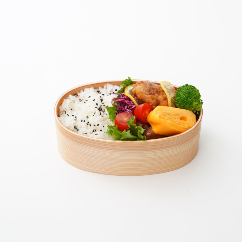 Sサイズ レンジ・食洗機対応 ほんとうに使いやすい曲げわっぱお弁当箱 Sサイズ 【400ml】【山中塗り】【天然木】