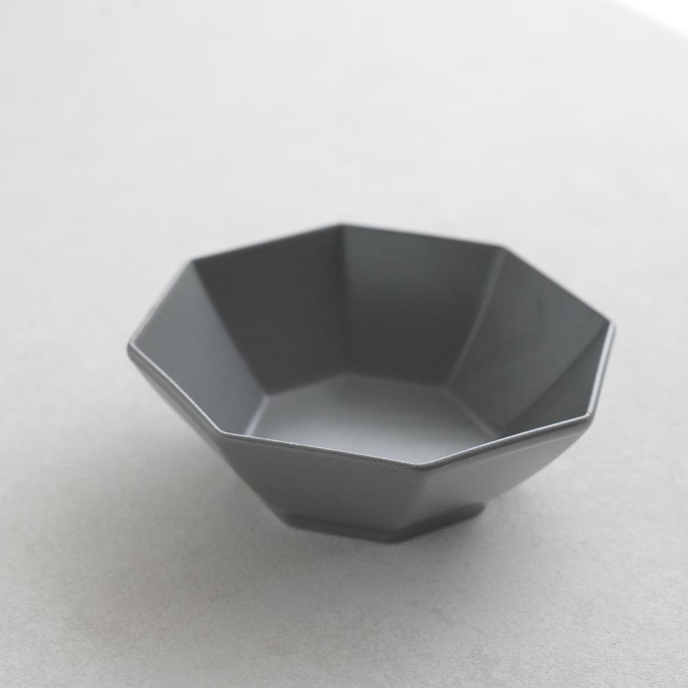 八角小鉢ライトグレーマット