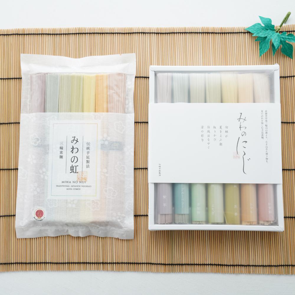 箱入り】本場三輪素麺 みわのにじ(伝統手延製法）｜ 四季折々の