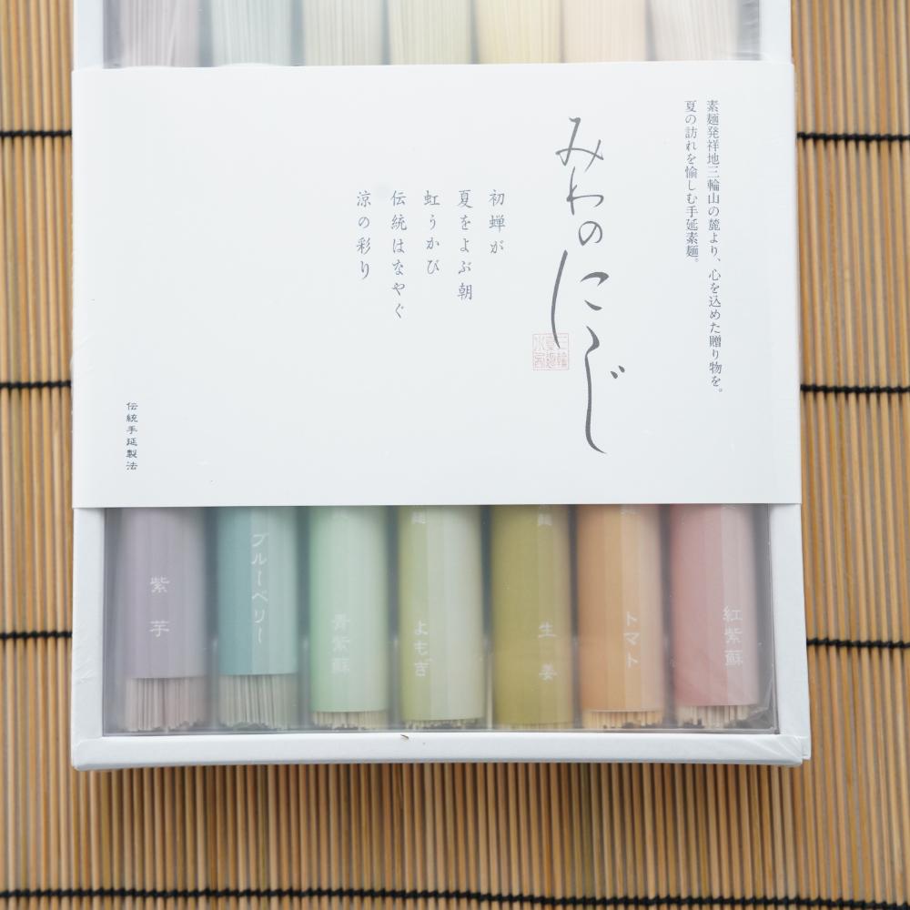 本場三輪素麺 みわのにじ 伝統手延製法 (箱入り)