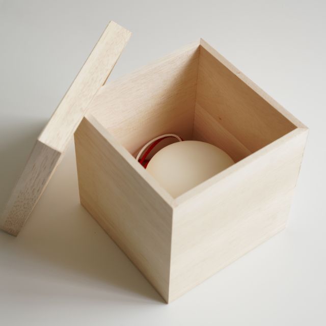 京ちりめん橙付き　とうきの鏡餅飾り 小（木箱タイプ）日本製