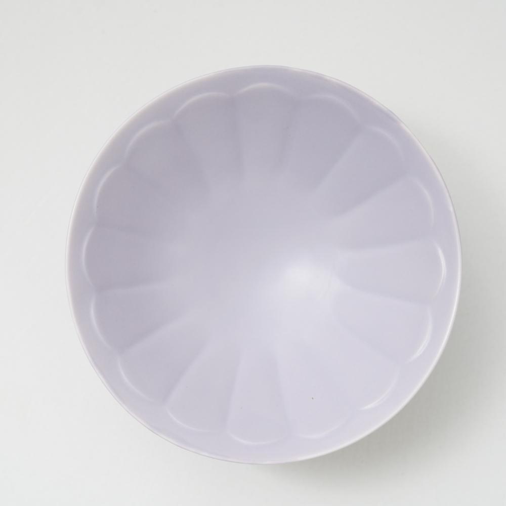 波佐見焼 色絵面取 平碗 パープルマット｜ 四季折々のおしゃれな和食器