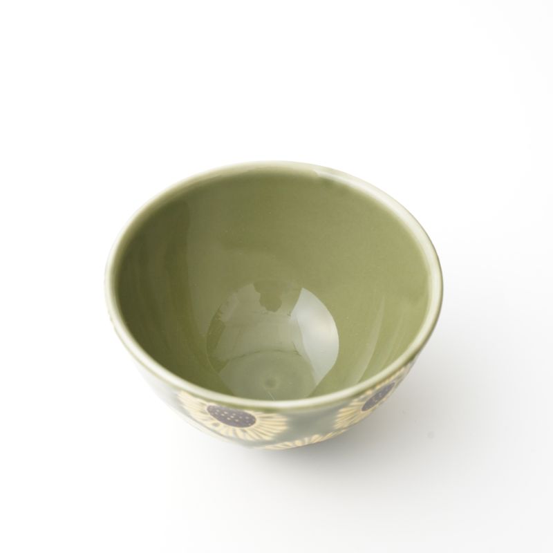ヒマワリ 飯碗（グリーン）