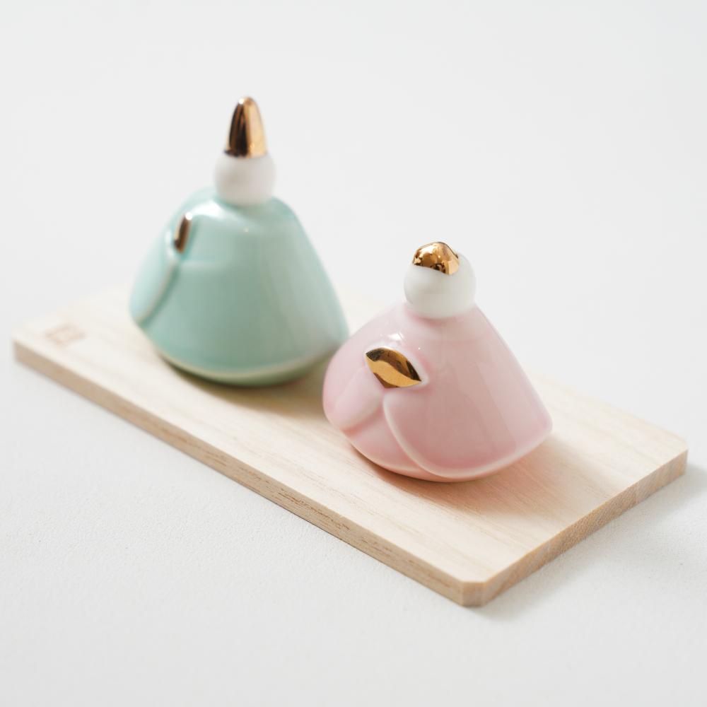 釉彩 ももあかり雛