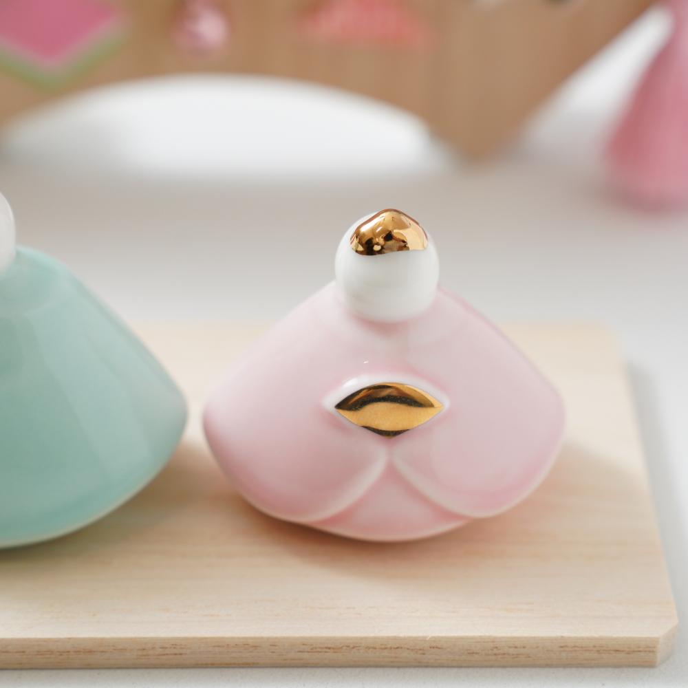 釉彩 ももあかり雛