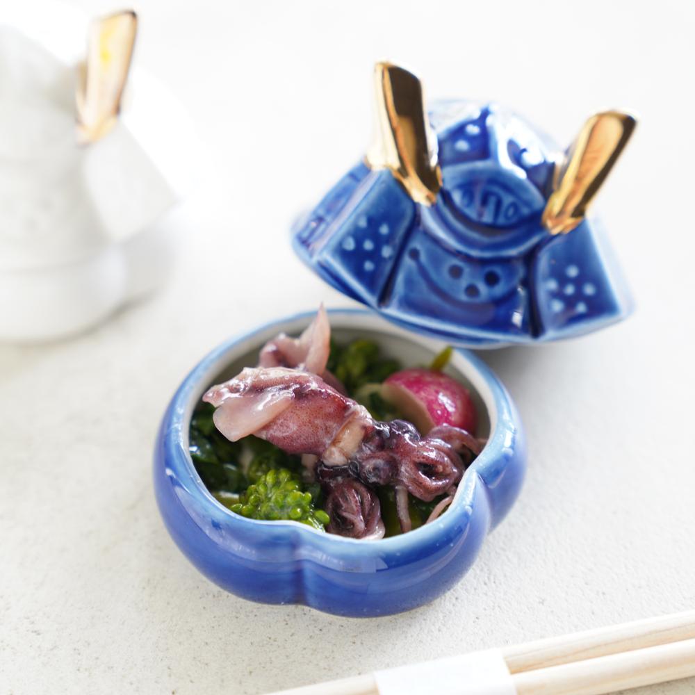 かぶと珍味入 藍｜ 四季折々のおしゃれな和食器通販サイト FOURGRACE