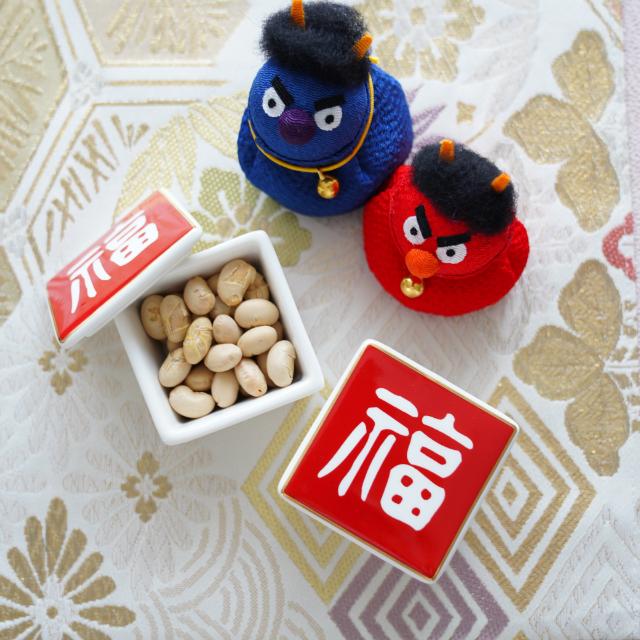 蓋付き　角型「福」珍味入