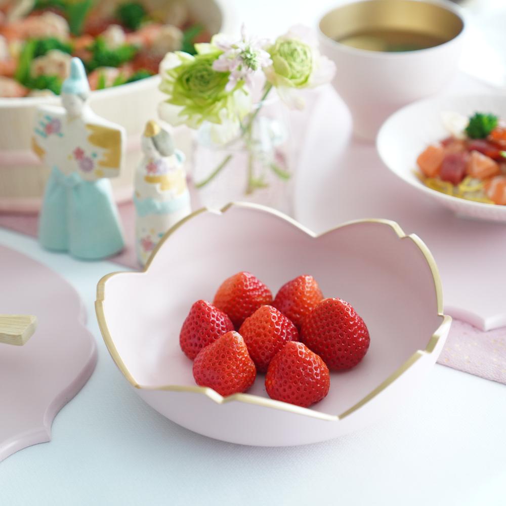 【予約/2月下旬頃出荷】さくら盛器 ペールピンク天金 FOURGRACEオリジナル