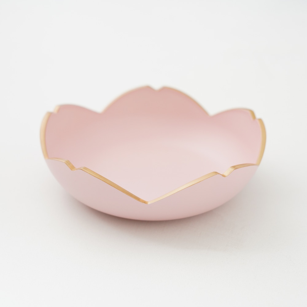 さくら盛器 ペールピンク天金 FOURGRACEオリジナル｜ 四季折々の