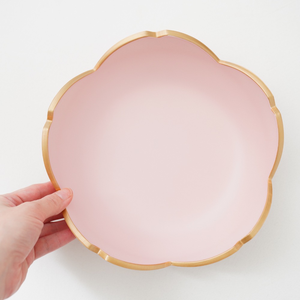 【予約/2月下旬頃出荷】さくら盛器 ペールピンク天金 FOURGRACEオリジナル