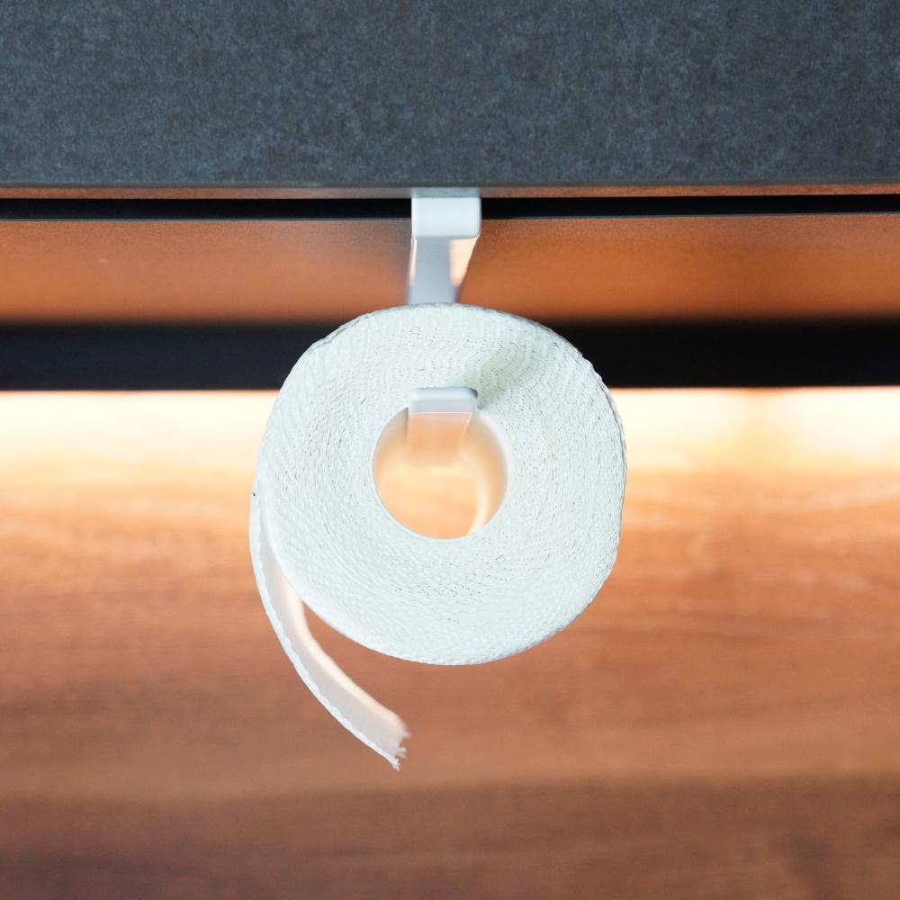 【アウトレット】キッチンペーパーホルダー　 (吊り下げ、吊戸棚、収納扉用）【ホワイト/ブラック】