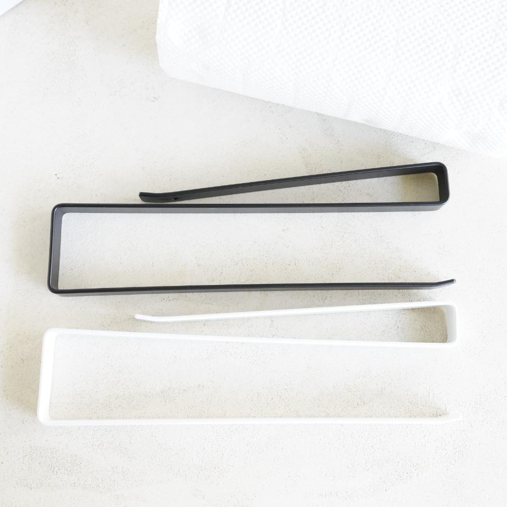 【アウトレット】キッチンペーパーホルダー　 (吊り下げ、吊戸棚、収納扉用）【ホワイト/ブラック】