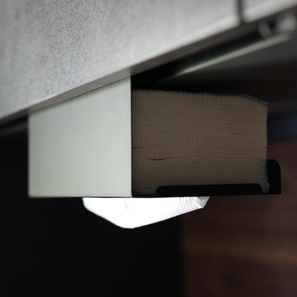 ペーパータオル ホルダー 【ホワイト/ブラック】