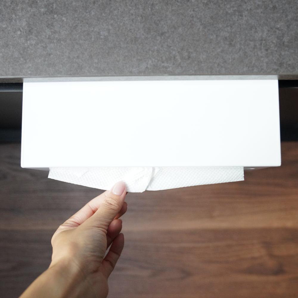 ペーパータオル ホルダー 【ホワイト/ブラック】