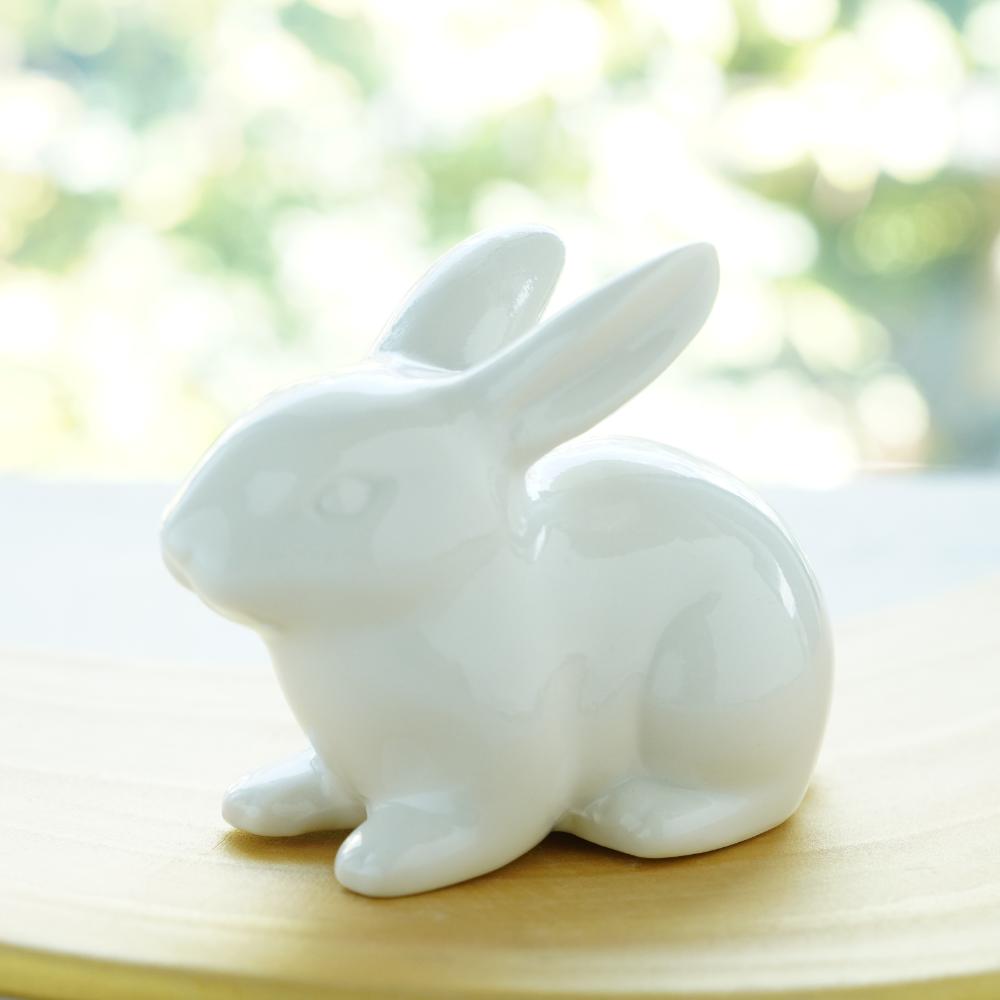 白のお飾りうさぎ2点セット