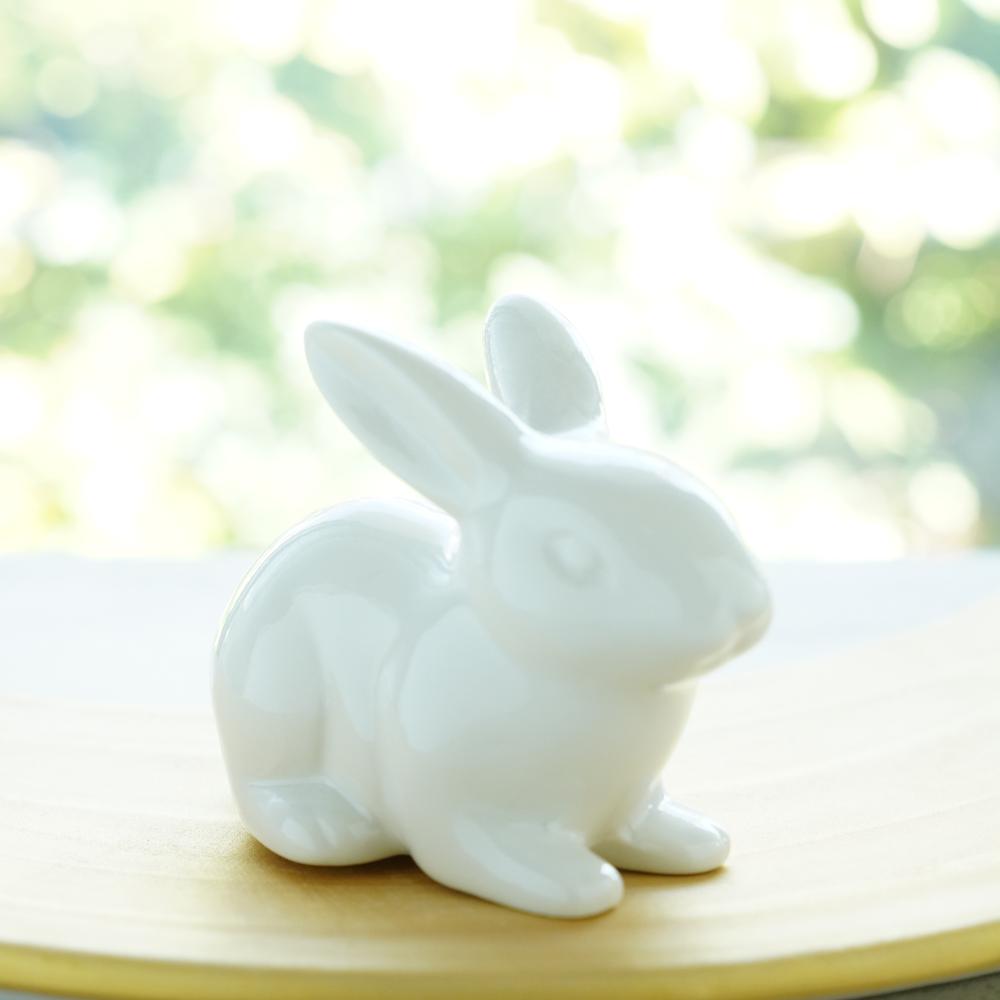 白のお飾りうさぎ2点セット