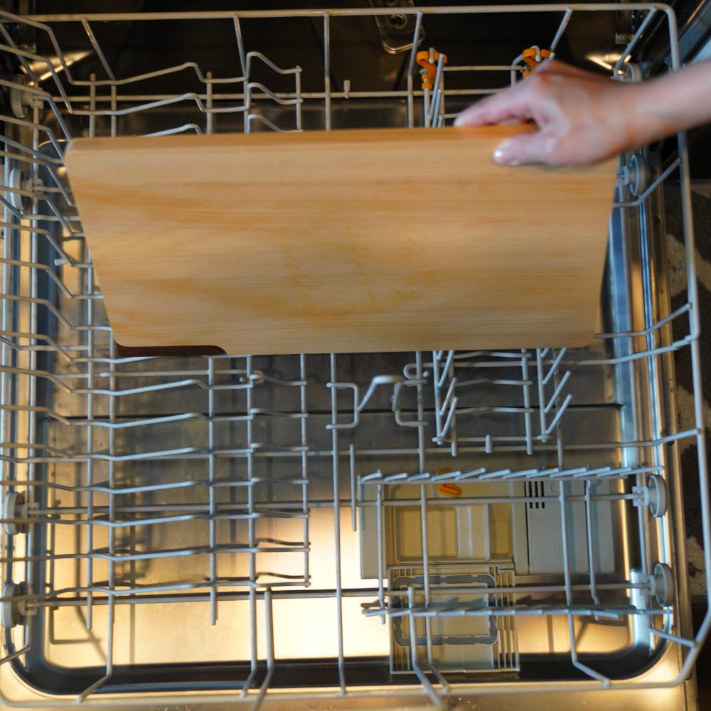 食器洗い乾燥機対応 ひのきのまな板 スタンド付き 36×20cm