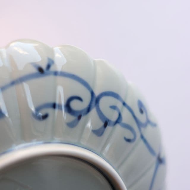 波佐見焼　琳派桜樹紋　6号皿　(緑)