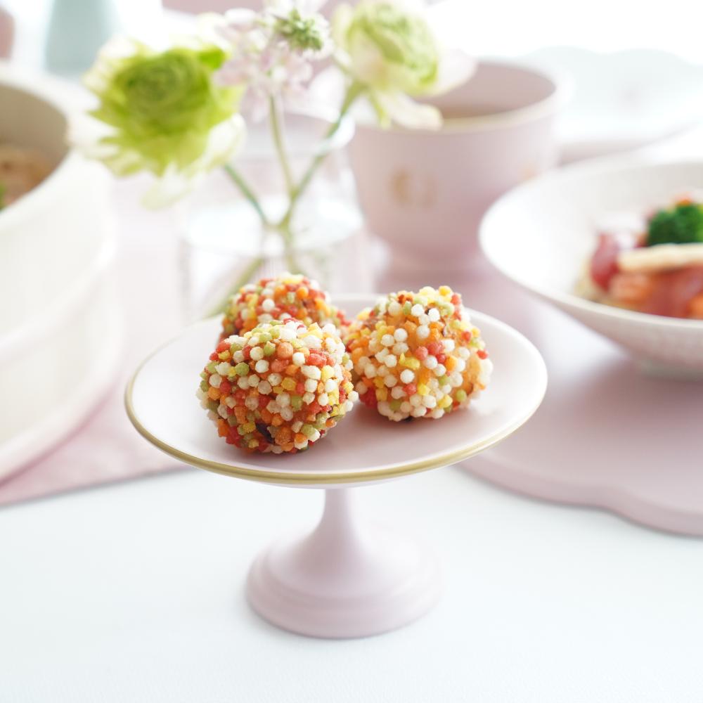 【予約/2月下旬頃出荷】お雛祭り盛器 ペールピンク 縁金 FOURGRACEオリジナル