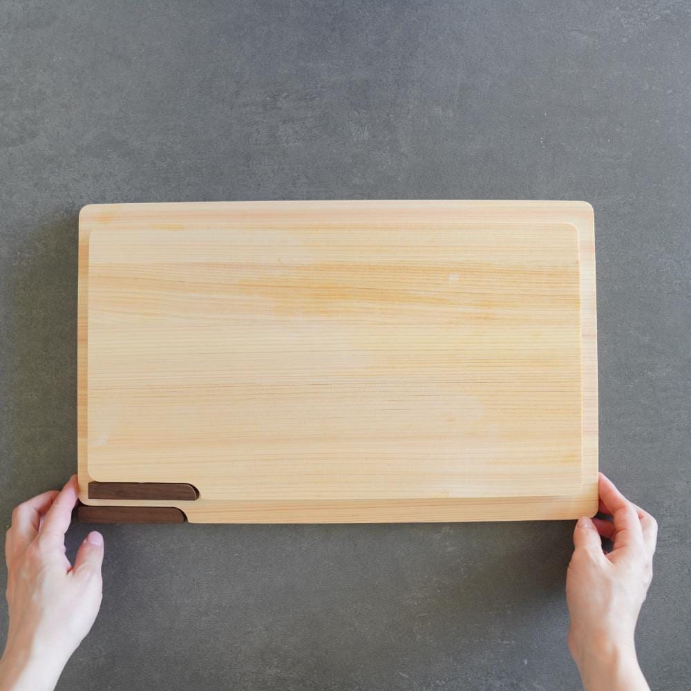 食器洗い乾燥機対応 ひのきのまた板 スタンド付き 39×24cm｜ 四季折々