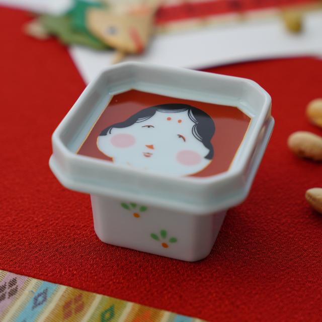 有田焼　お多福三宝小付