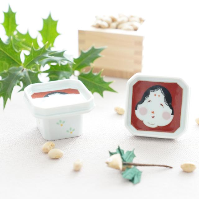 有田焼　お多福三宝小付