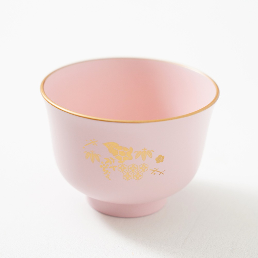 百合汁椀 ペールピンク 金 FOURGRACEオリジナル