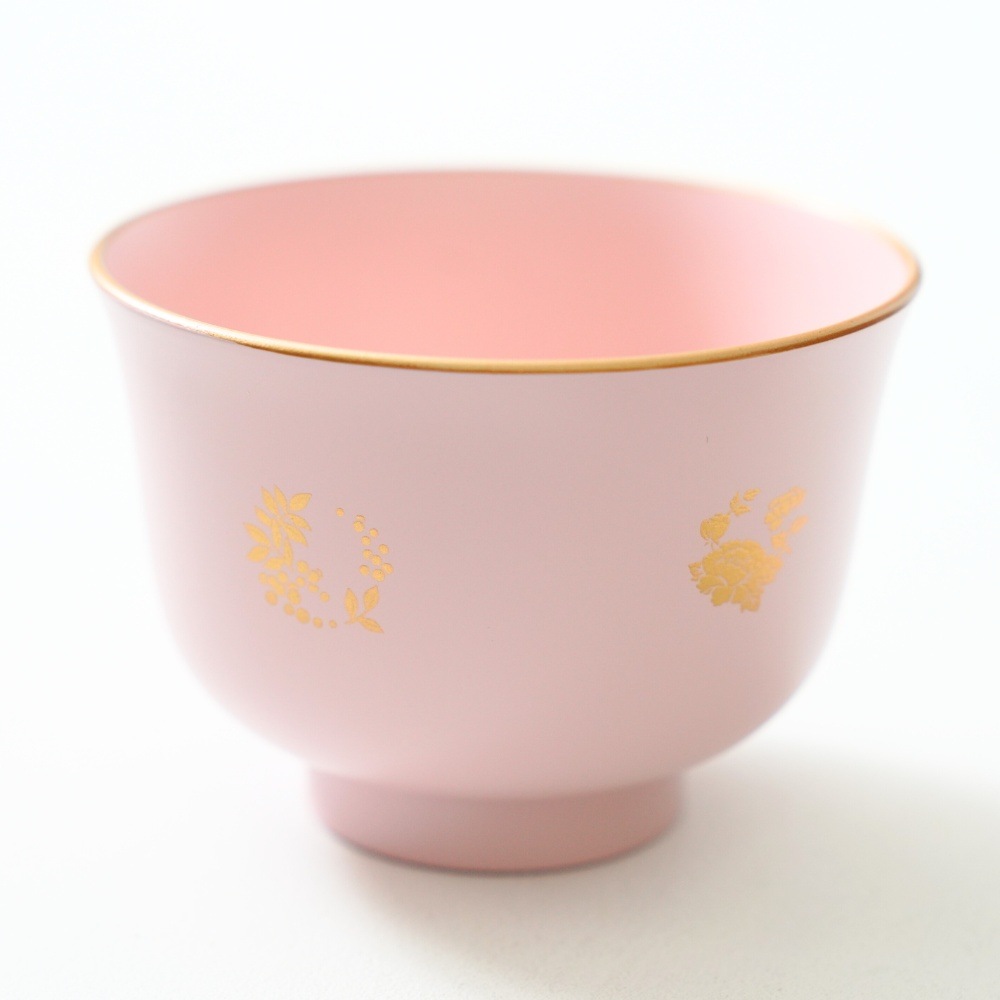 百合汁椀 ペールピンク 金 FOURGRACEオリジナル