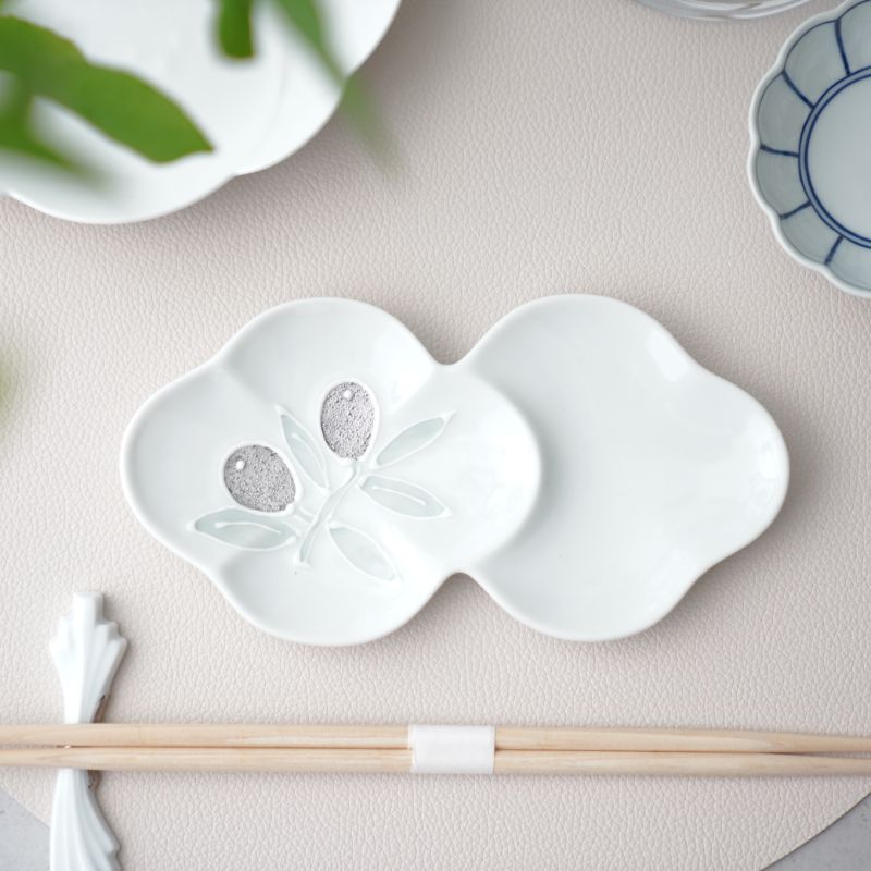 オリーブ 小分け花皿（銀）