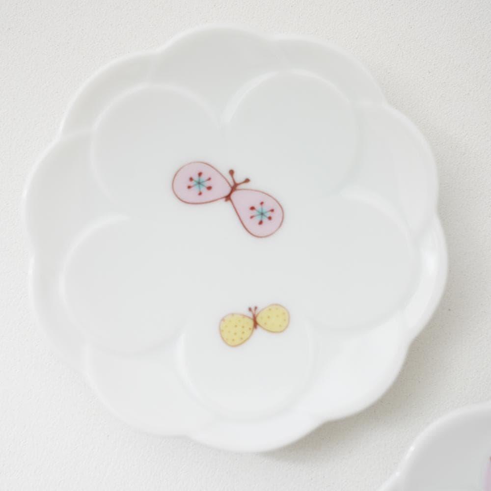 九谷焼 ハナ小皿 2pcsセット［ピンク］