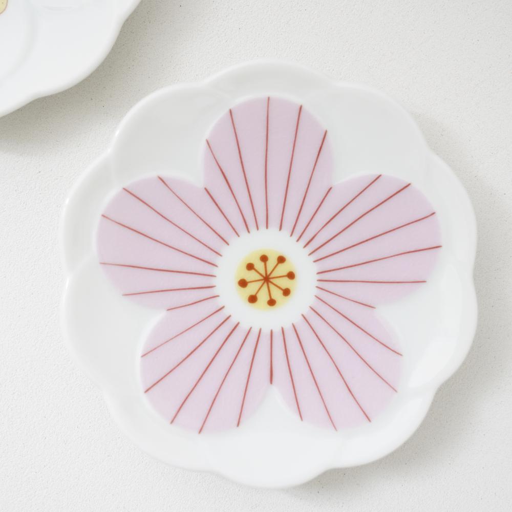 九谷焼 ハナ小皿 2pcsセット［ピンク］