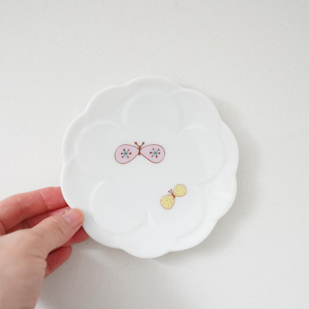 九谷焼 ハナ小皿 2pcsセット［ピンク］