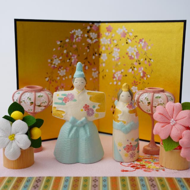 ちぎり和紙　遙花(はるか)立雛