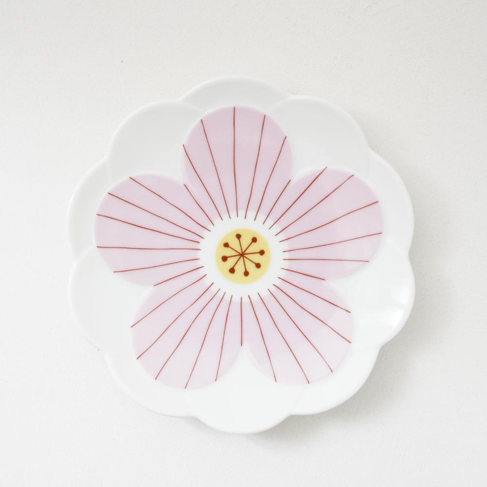 九谷焼 ハナ取り皿［ピンク］