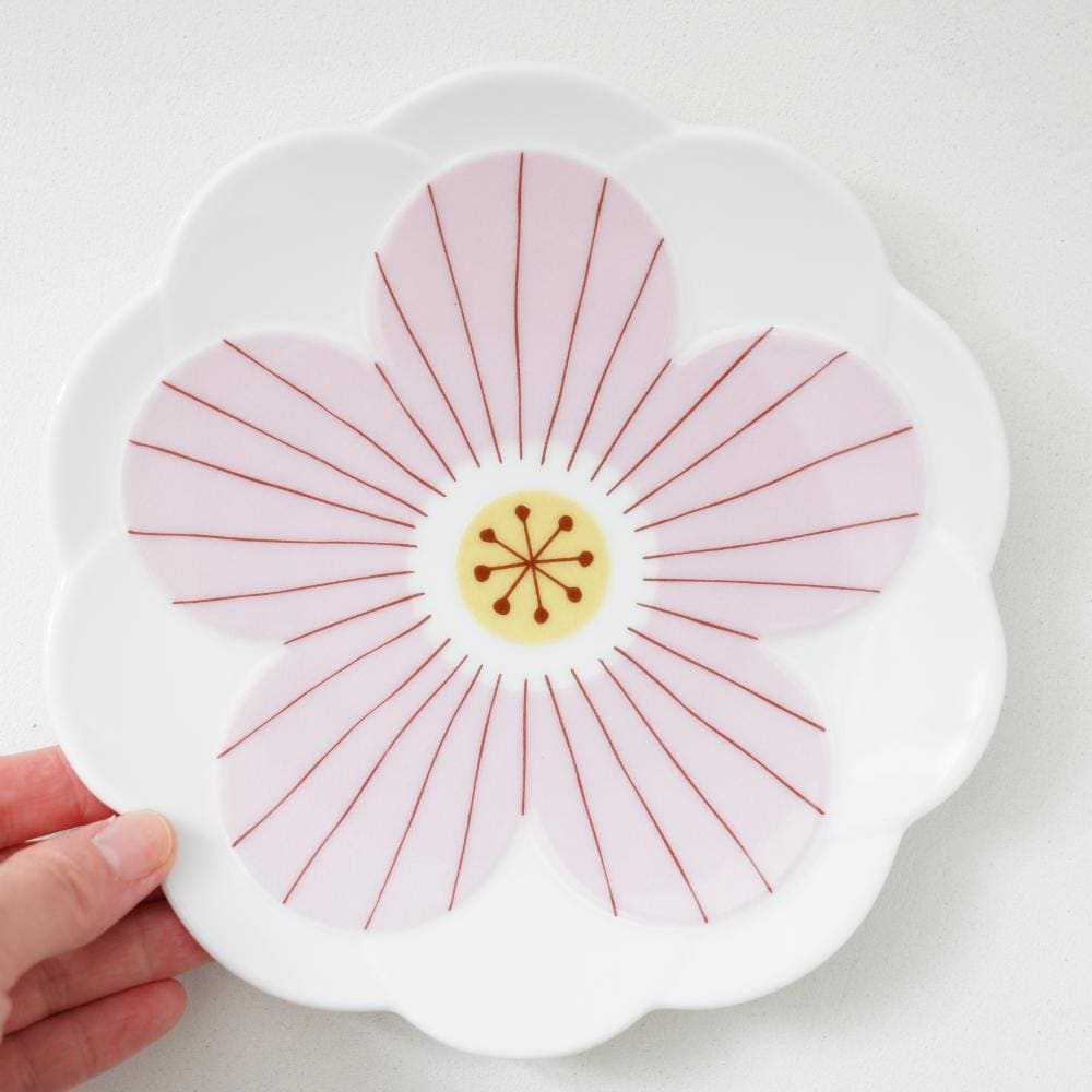 九谷焼 ハナ取り皿［ピンク］