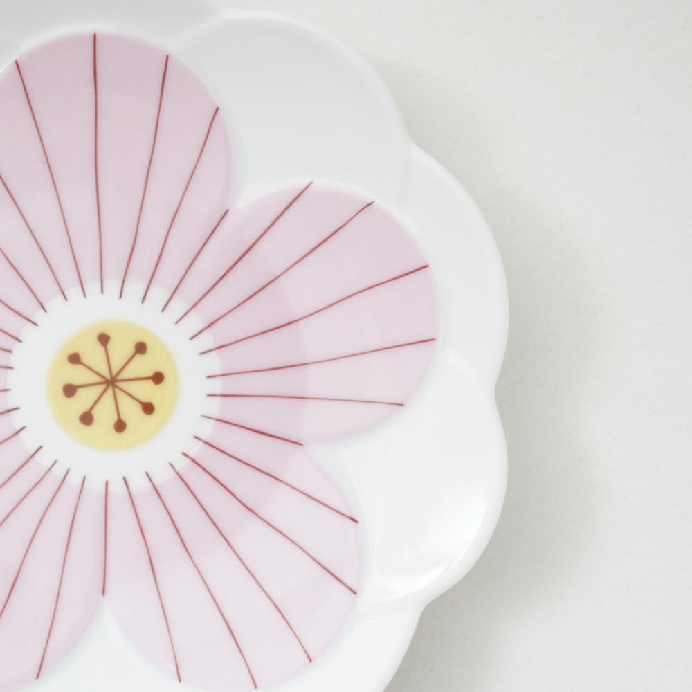 九谷焼 ハナ取り皿［ピンク］