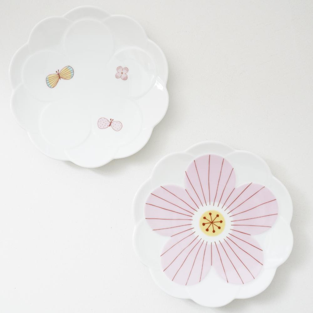 九谷焼 ハナ取り皿［ピンク］