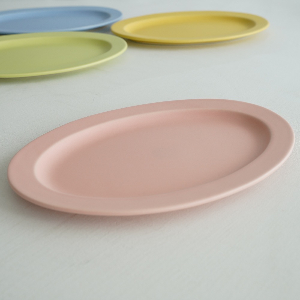 作山窯 Saraオーバルプレート M ピンク｜ 四季折々のおしゃれな和食器