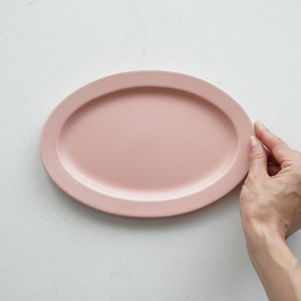 作山窯 Saraオーバルプレート M ピンク｜ 四季折々のおしゃれな和食器