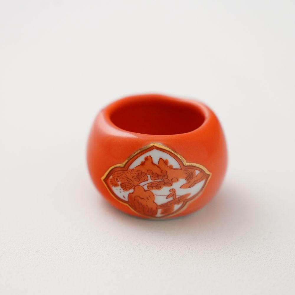 有田焼 赤絵金彩 木瓜山水 ツボ大 ｜ 四季折々のおしゃれな和