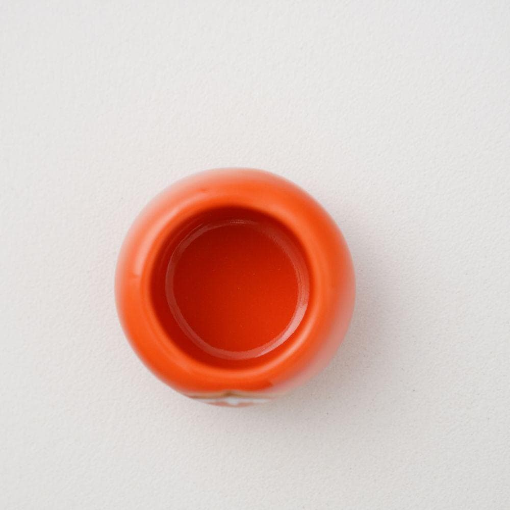 有田焼 赤絵金彩 木瓜山水 ツボ大　　　