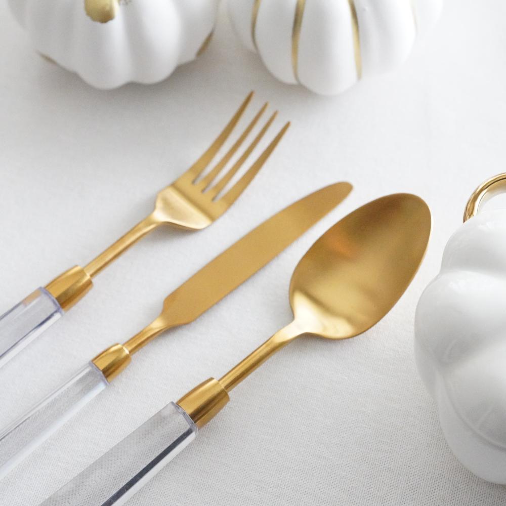 ゴールドクリア カトラリー3本セット ｜ 四季折々のおしゃれな和食器