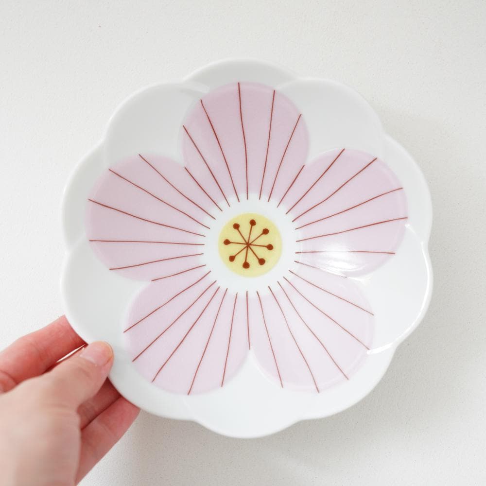 九谷焼 ハナ中鉢［ピンク］