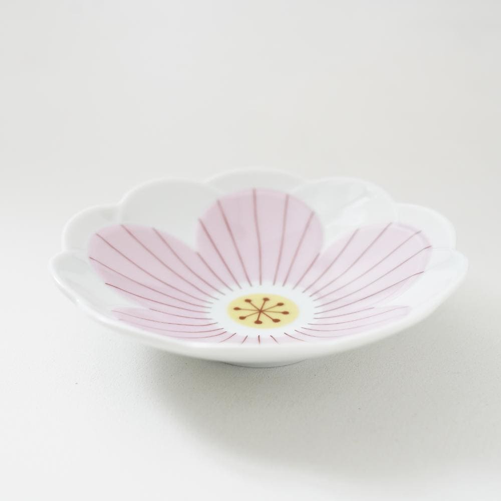 九谷焼 ハナ中鉢［ピンク］