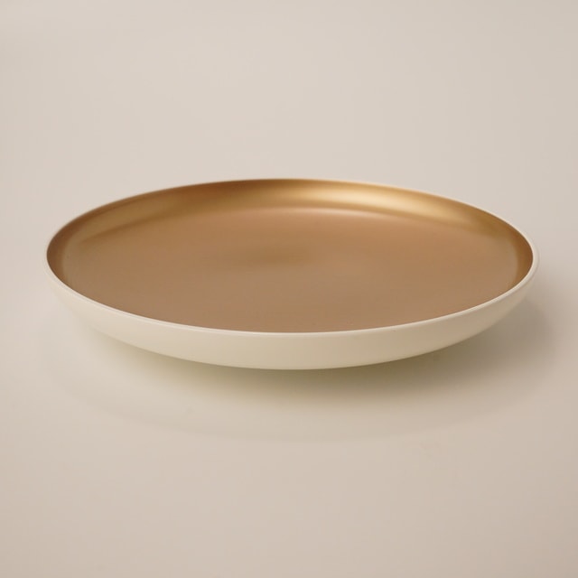 越前塗　プレート大　シャンパンゴールド