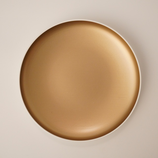 越前塗　プレート大　シャンパンゴールド